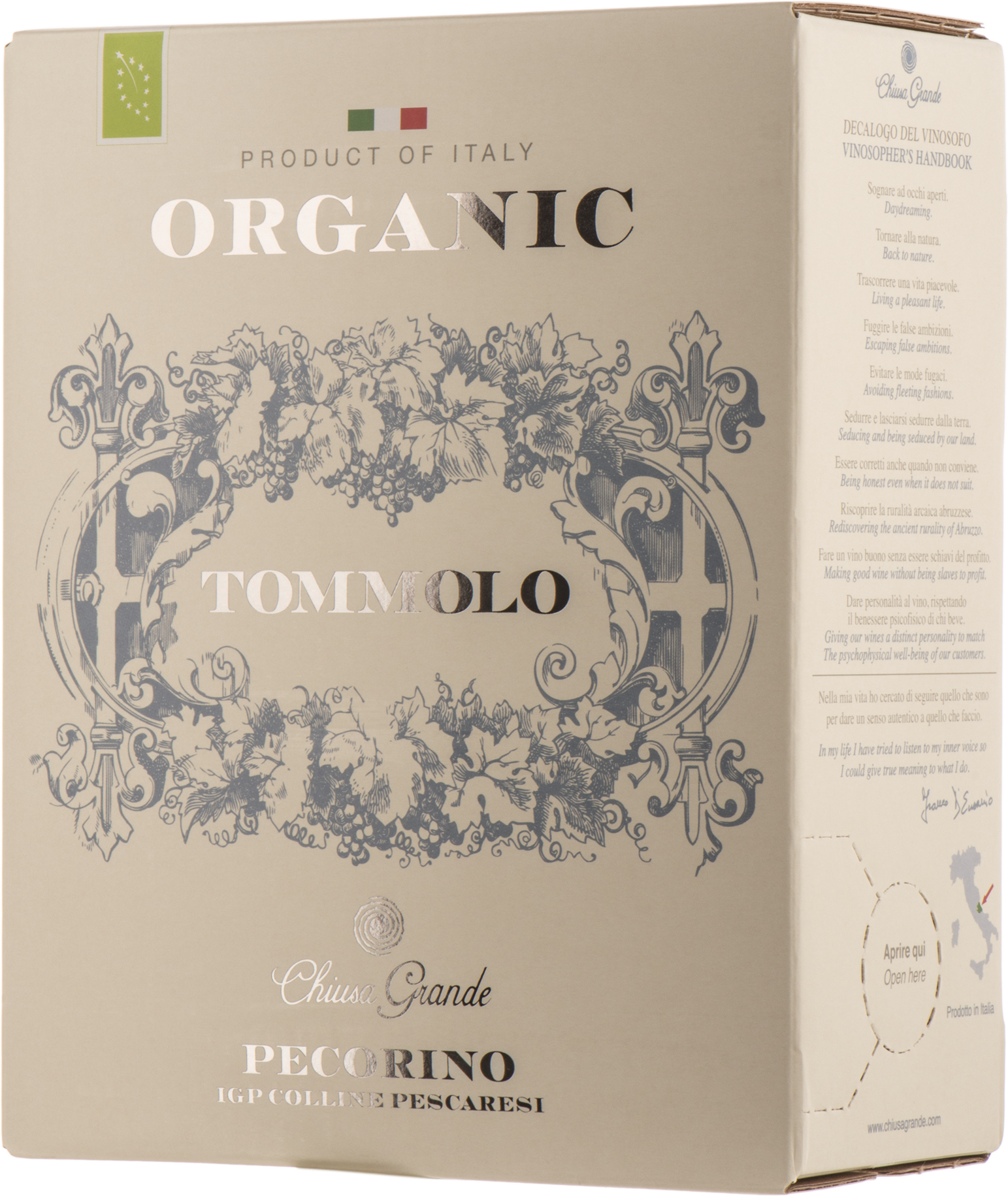 Chiusa Grande Tommolo Pecorino BiB 3l